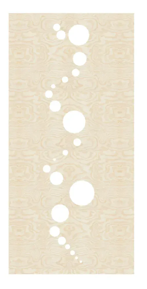 Deliaca stena Bubble- decentný motív v interiéri