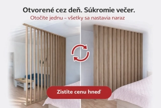 Deliaca stena DIANA Lamely - otočíte a máte súkromie